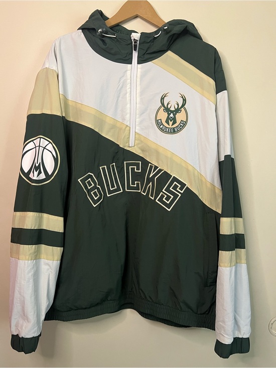 Ultra Game Other - Ultra Game Milwaukee Bucks Quarter Zip Pullover Windbreaker Jacket 2XL